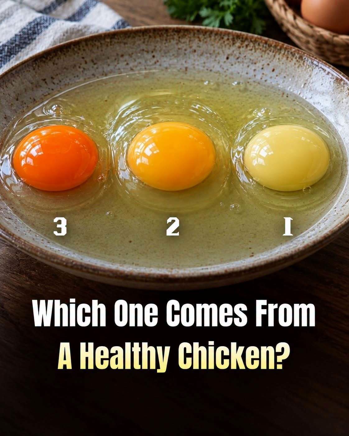 Which Egg Is From The Healthiest Chicken? Choose 1, 2, Or 3 Before Seeing The Answer! 🥚👇